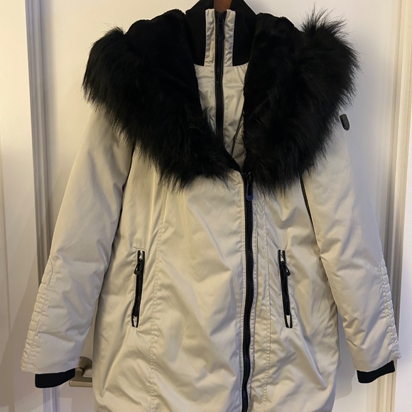 Noize Women’s Vegan Winter Parka Jacket Black Faux Fur Hood Warm Coat - Picture 7 of 7